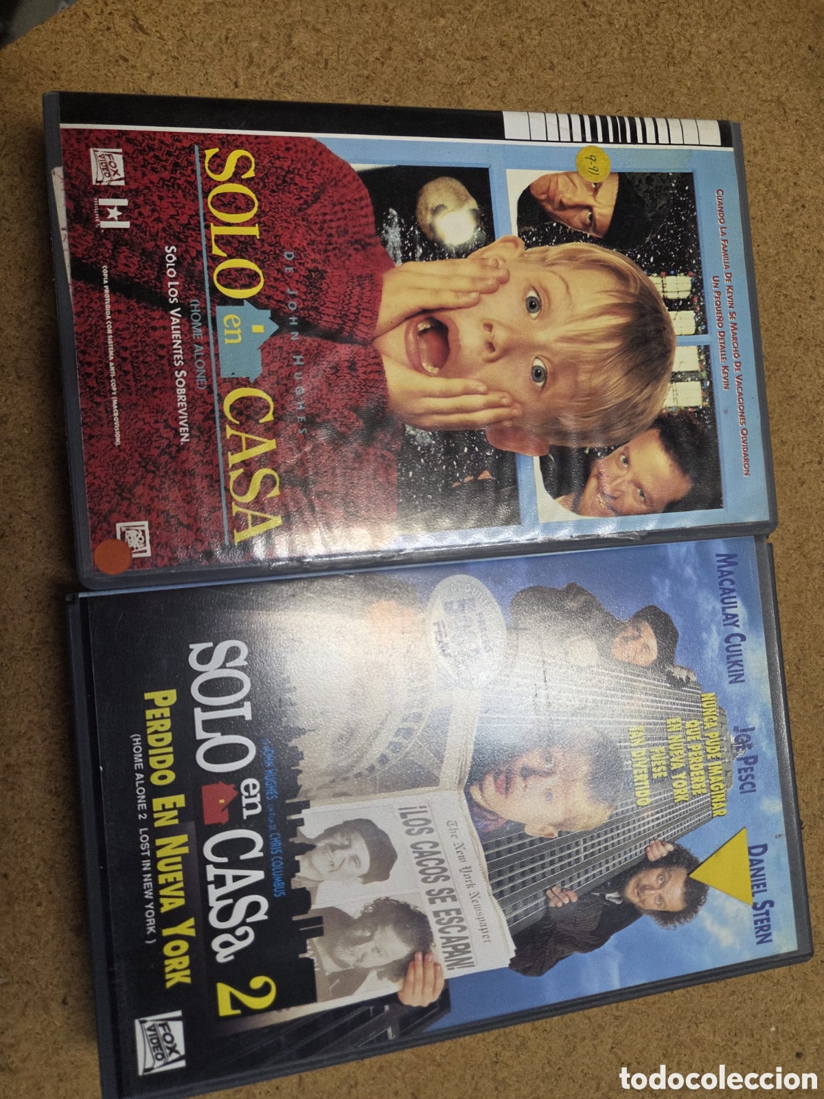 Cine: LOTE 2 PEL&Iacute;CULAS VHS ORIGINALES &ndash; SOLO EN CASA 1 Y 2 &ndash; FOX VIDEO &ndash; MACAULAY CULKIN &ndash; CINE CL&Aacute;SICO DE