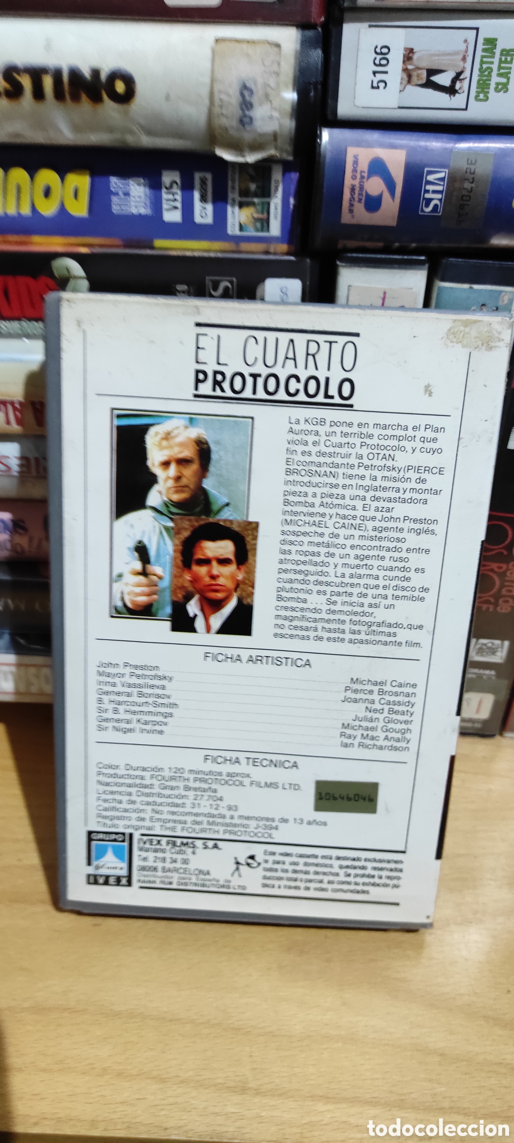 Cine: VHS VIDEO CLUB EL CUARTO PROTOCOLO - Foto 2