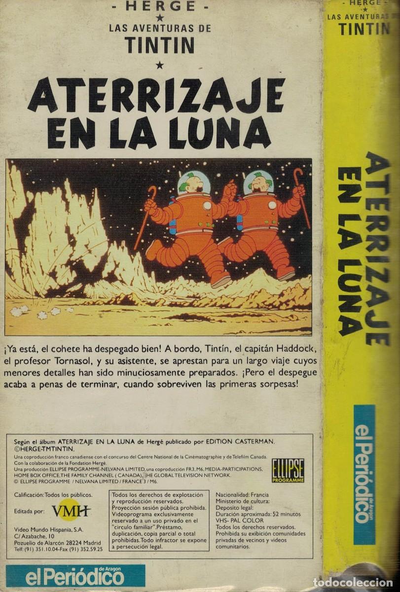 Cine: VHS Aterrizaje en la Luna. Herg&eacute; Las aventuras de Tint&iacute;n / El Peri&oacute;dico de Arag&oacute;n