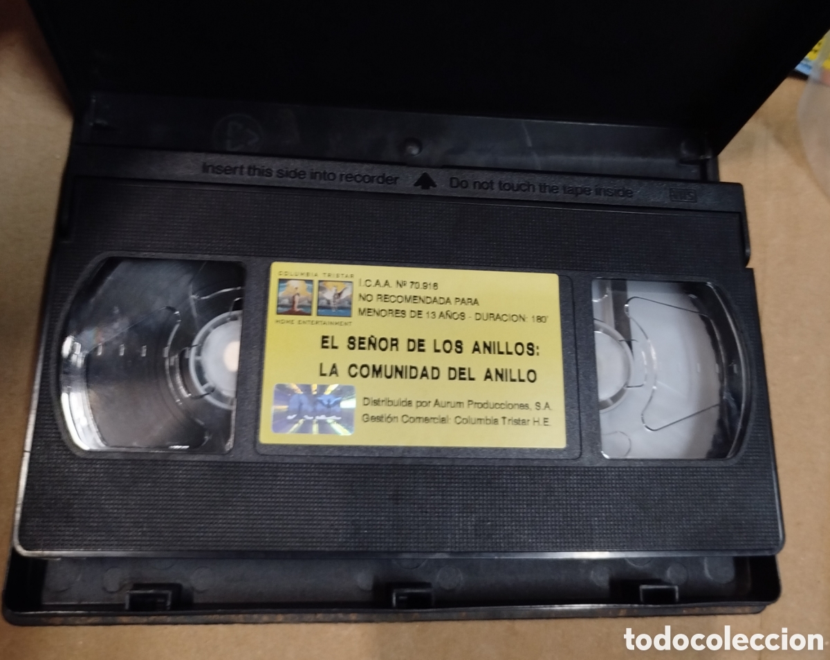 Cine: El Se&ntilde;or de los Anillos. La comunidad del anillo.. SOLO PELICULA. VHS