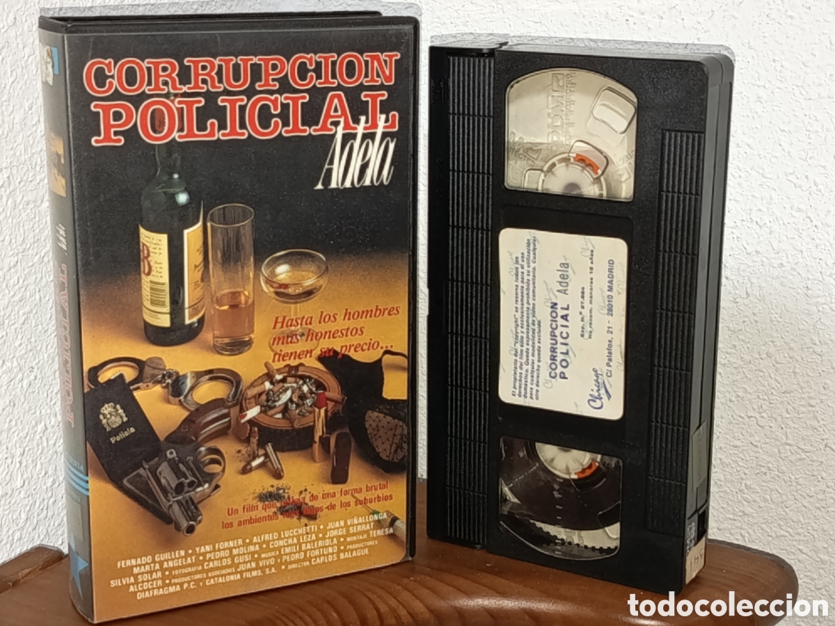 Cine: Corrupci&oacute;n policial Adela. Pel&iacute;cula VHS