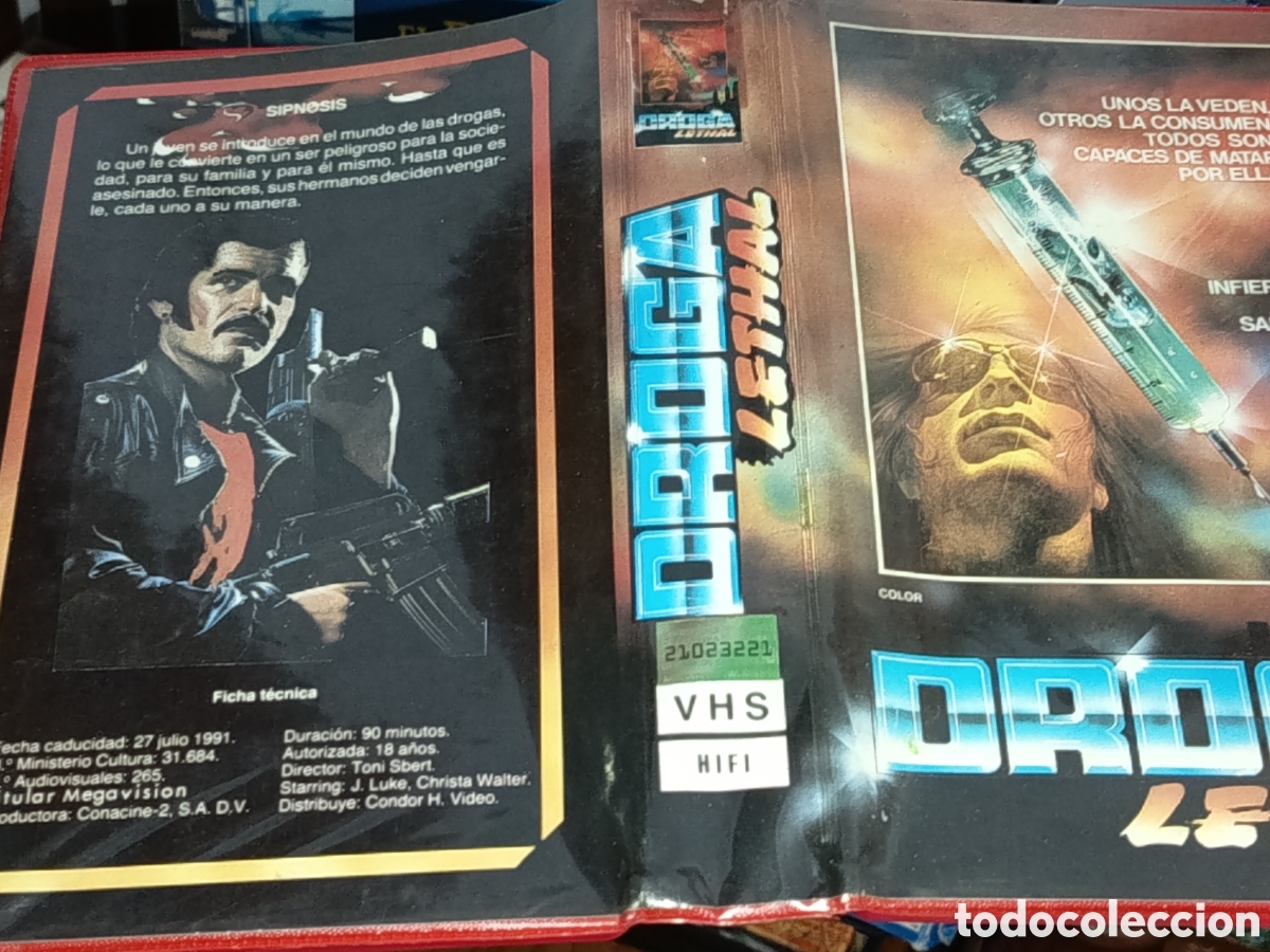 Cine: Droga lethal. Pel&iacute;cula VHS - Foto 2