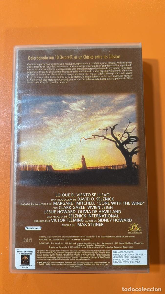 Cine: Lo Que El Viento Se LLev&oacute; [VHS] E.E. - Foto 2