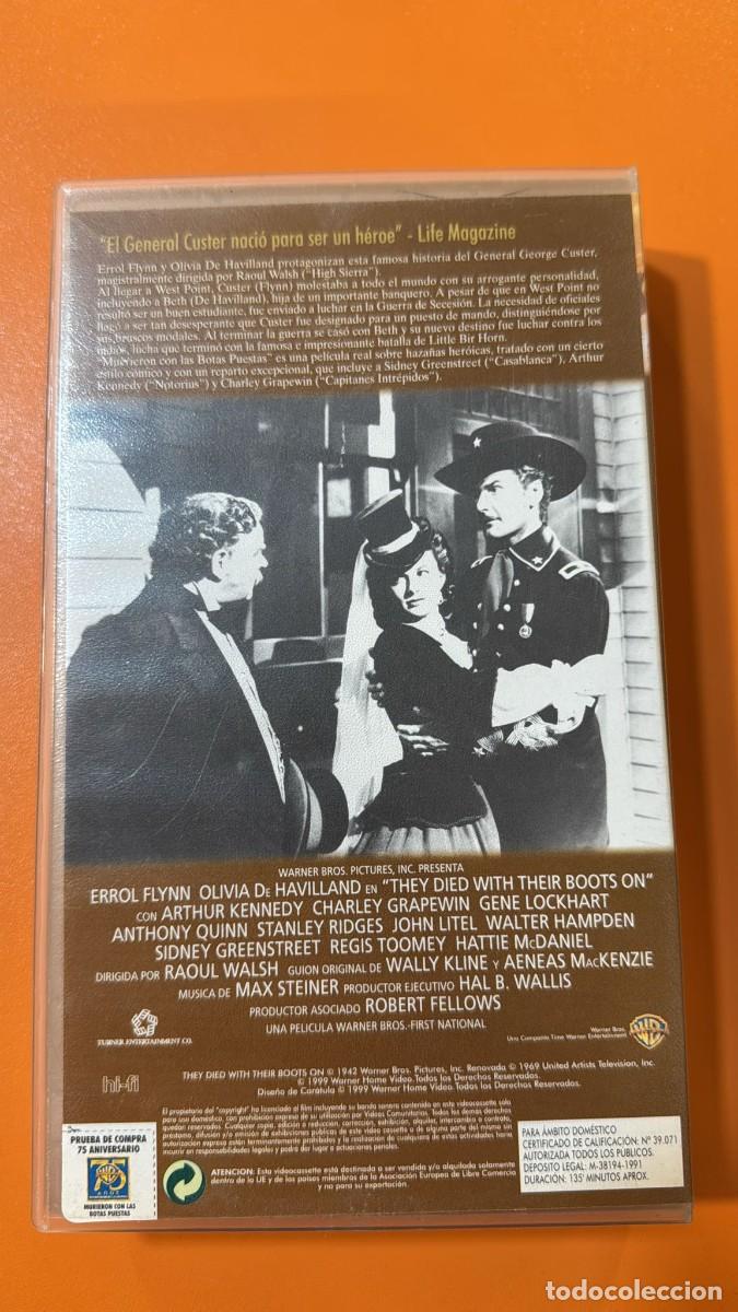 Cine: Murieron con las botas puestas [VHS] E.E. - Foto 2