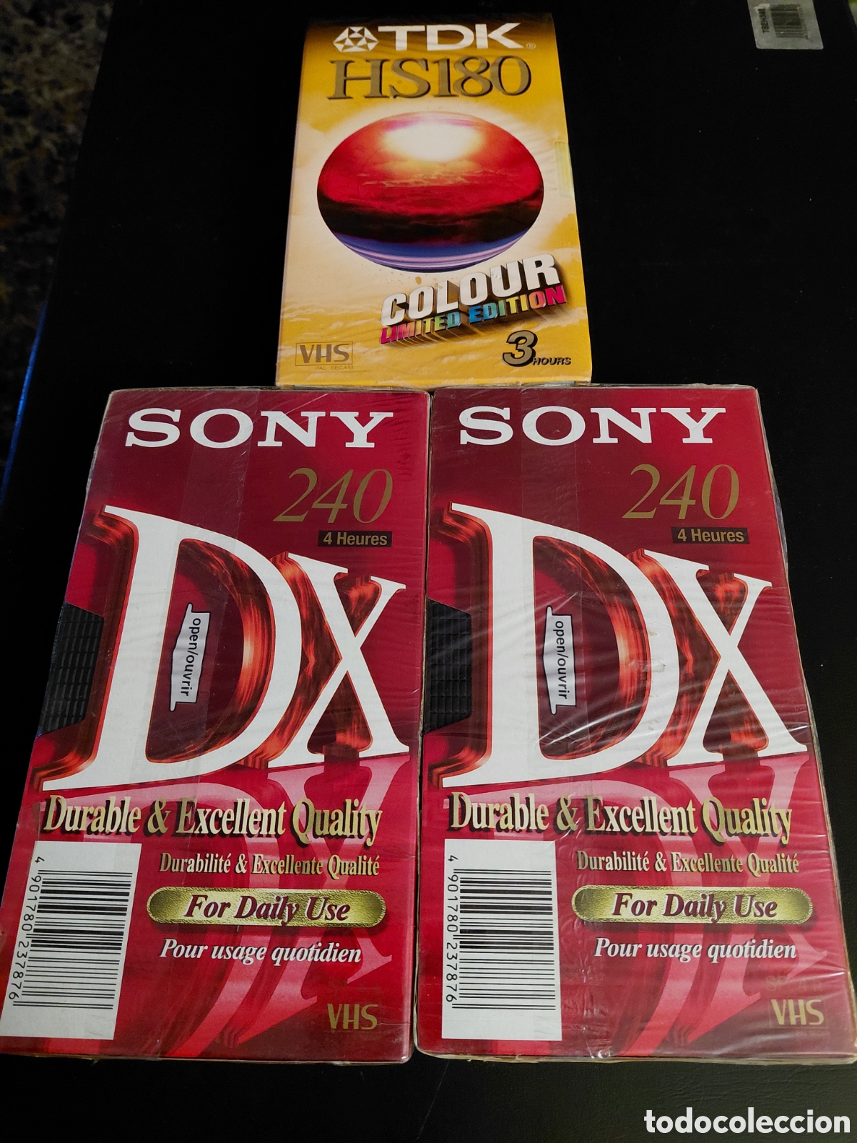Cine: Lote tres cintas vhs para grabar precintadas