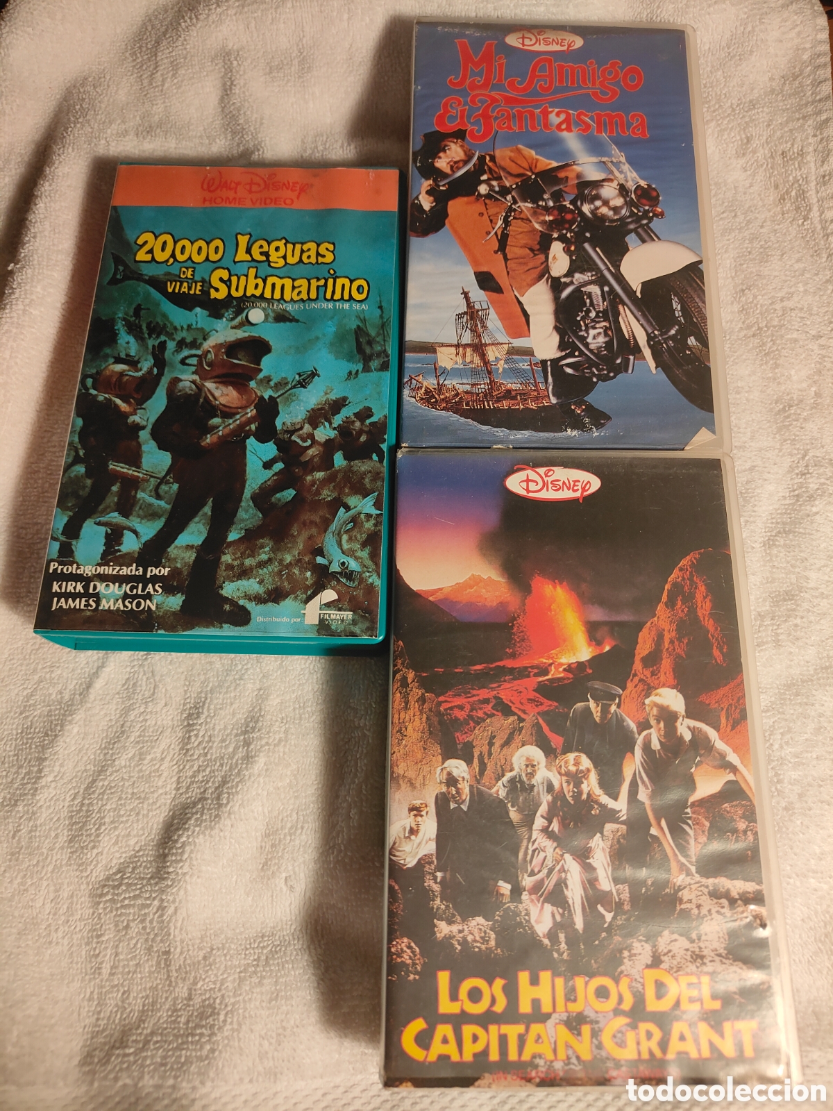 Cine: Lote Pel&iacute;culas VHS Cine de Aventuras Disney (Filmayer) 20.000 Leguas Capit&aacute;n Grant Mi Amigo fantasma