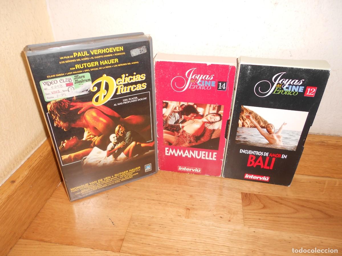 Cine: LOTE 3 VHS CINE EROTICO : EMMANUELLE / ENCUENTROS de AMOR en BALI / TELICIAS TURCAS