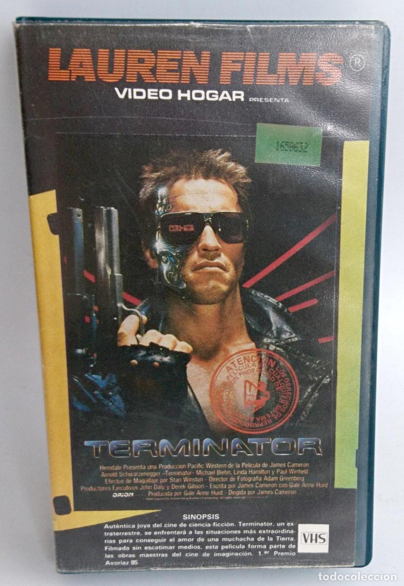Cine: CAJA Y CARATULA DE VIDEO CLUB DE TERMINATOR DE JAMES CAMERON CON ARNOLD SCHWARZENEGGER