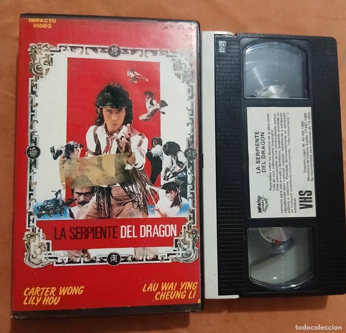 Cine: LA SERPIENTE DEL DRAGON &bull; CARTER WONG, LILY HOU &bull; ARTES MARCIALES &bull; VHS