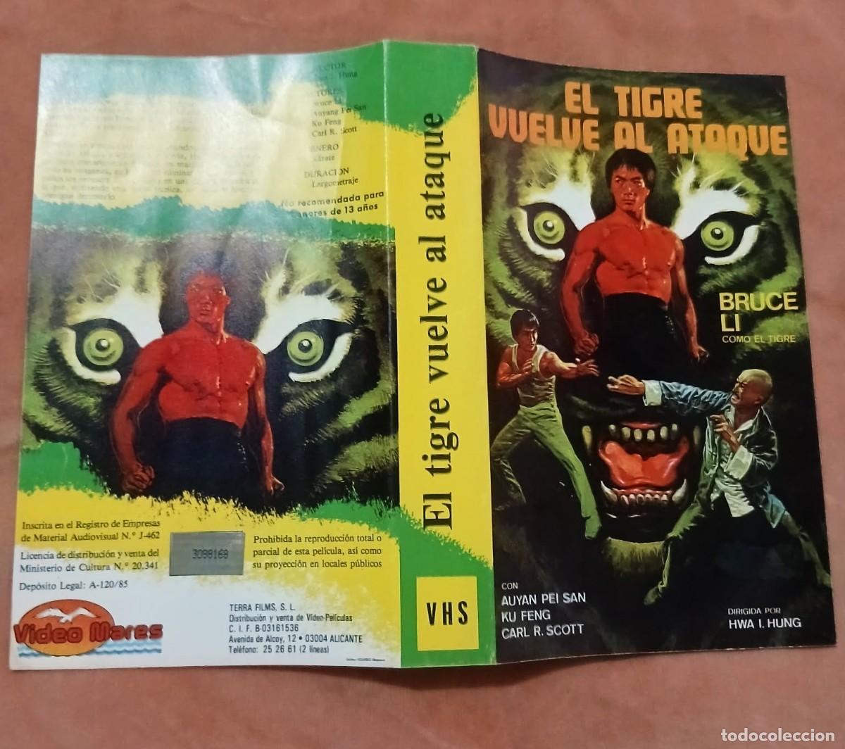 Cine: Car&aacute;tula Original Vhs (a&ntilde;os 80) &bull; El tigre vuelve al ataque &bull; Artes Marciales