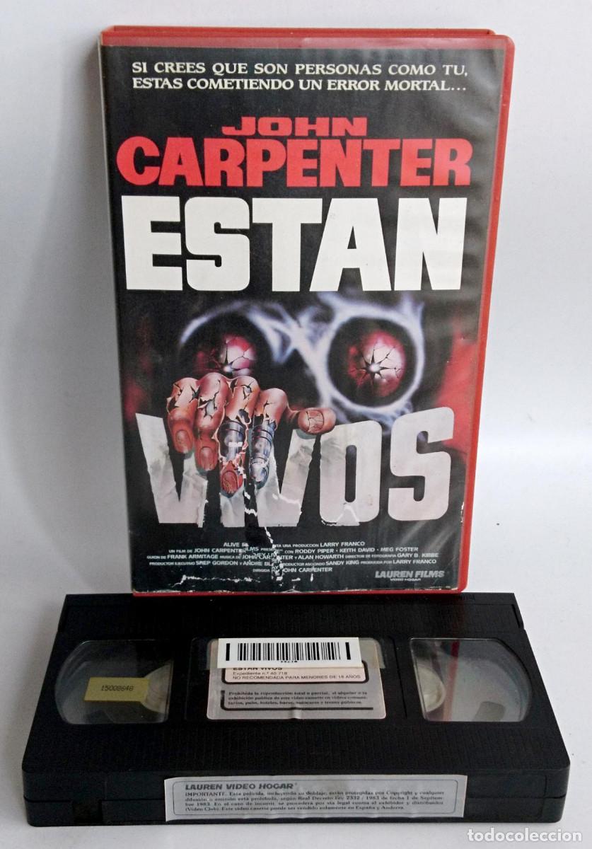 Cine: ESTAN VIVOS DE JOHN CARPENTER EN VHS CAJA GRANDE DE LAUREN