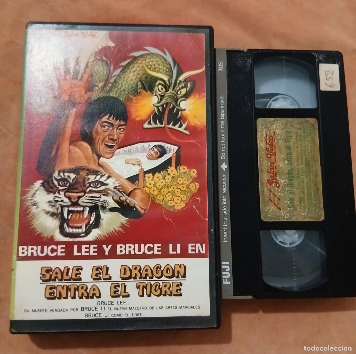 Cine: SALE EL DRAG&Oacute;N ENTRA EL TIGRE &bull; Bruce Lee, Bruce Li &bull; KUNG FU, ARTES MARCIALES &bull; VHS