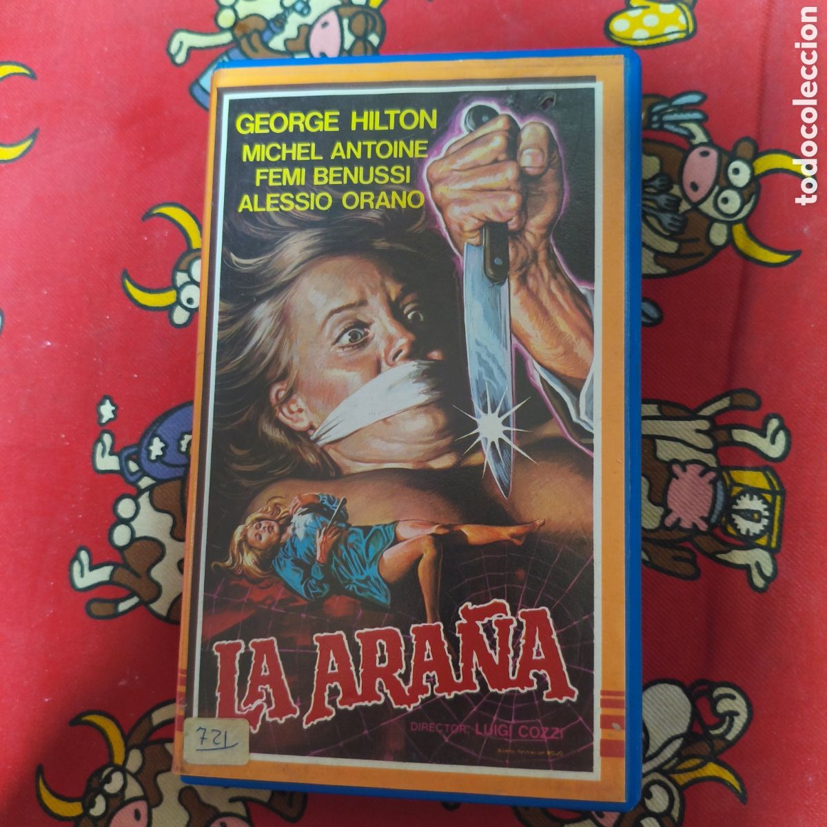 Cine: VHS LA ARA&Ntilde;A - LUIGI COZZI - GEORGE HILTON - MICHEL ANTOINE - GIALLO HISPANO ITALIANO CULT!