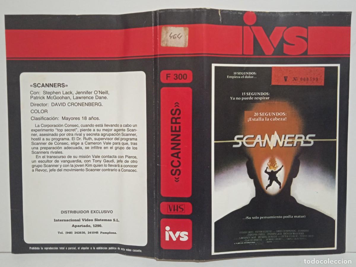 Cine: SCANNERS - SOLO PORTADA - VHS - 1981 - PRIMERA EDICION ESPA&Ntilde;OLA - IVS - LEER&iexcl;&iexcl;&iexcl;