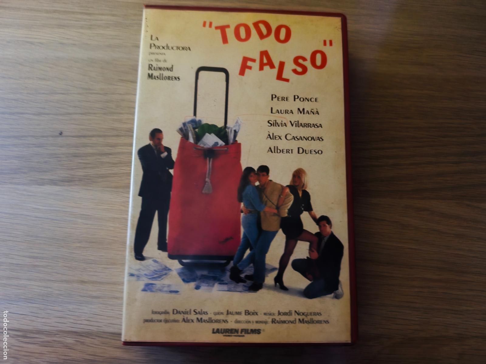 Cine: PELICULA VHS TODO FALSO PERE PONCE LAURA MA&Ntilde;A A&Ntilde;O 1993