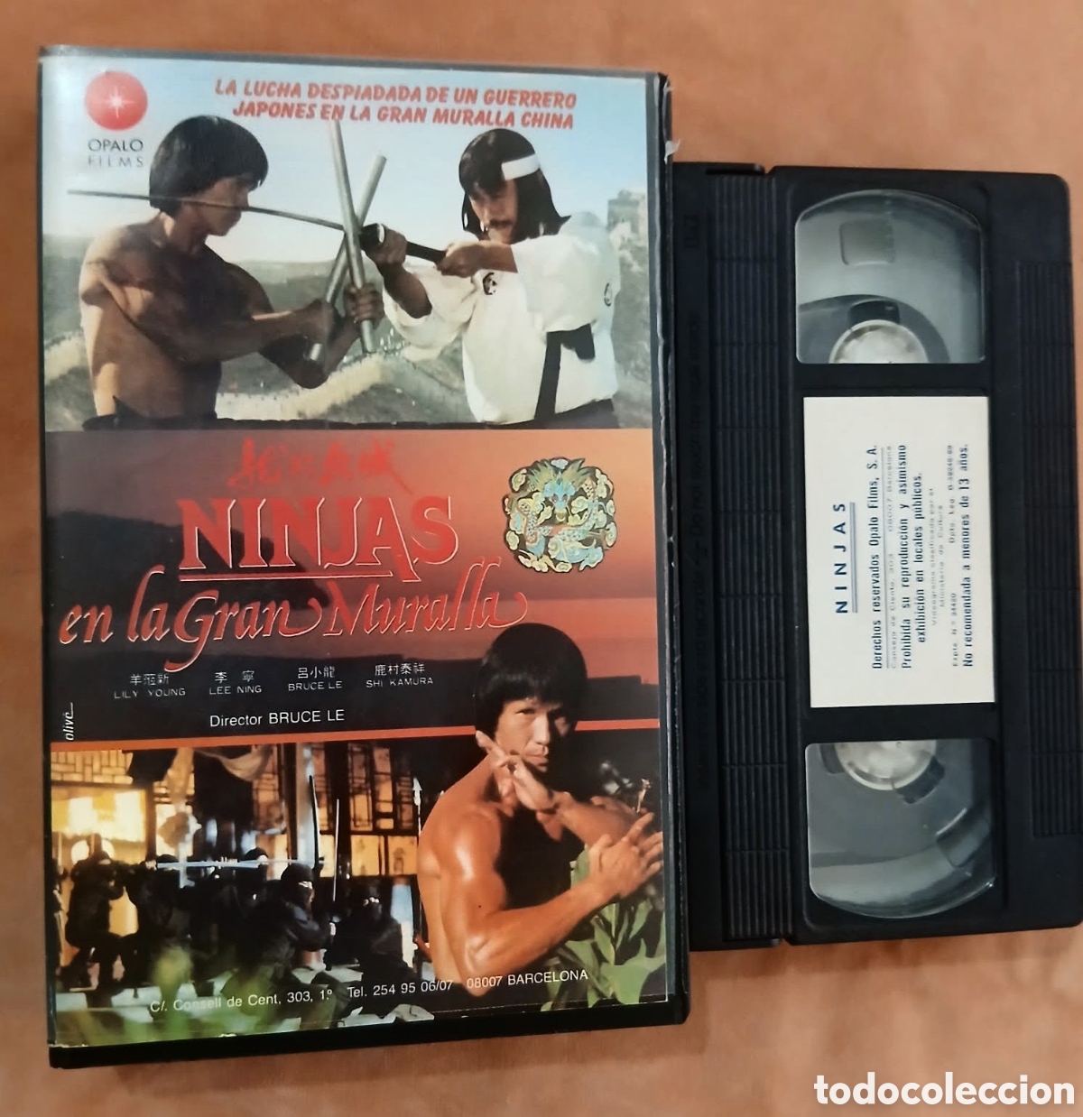 Cine: NINJAS EN LA GRAN MURALLA &bull; Bruce Le &bull; ARTES MARCIALES &bull; VHS