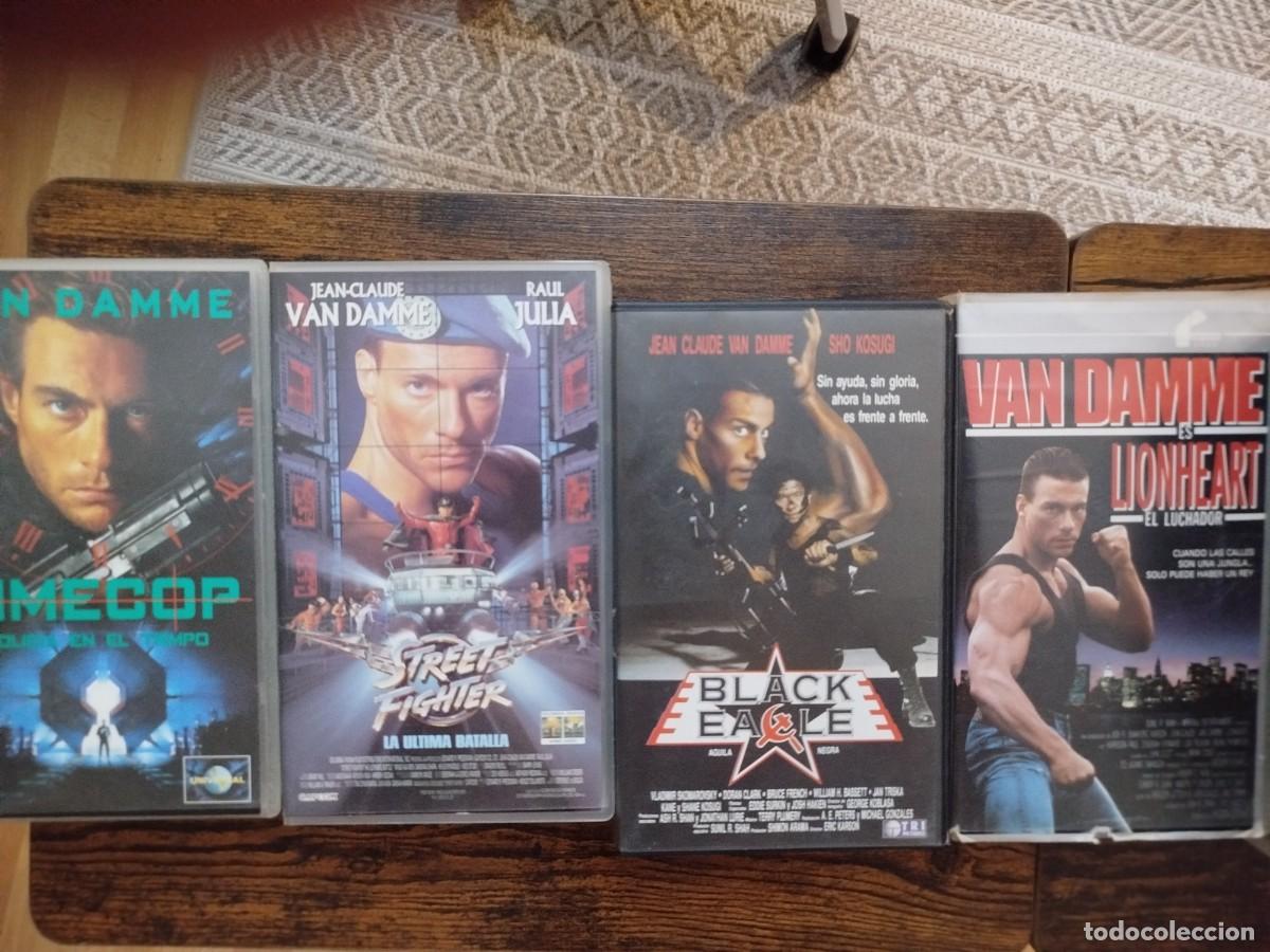 Cine: Lote 4 VHS Van Damme Timecop Street fighter Lionheart y black eagle
