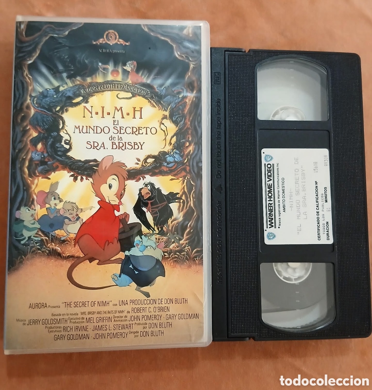 Cine: N&middot;I&middot;M&middot;H EL MUNDO SECRETO DE LA SRA. BRISBY &bull; WARNER HOME VIDEO &bull; CINE ANIMACI&Oacute;N &bull; VHS