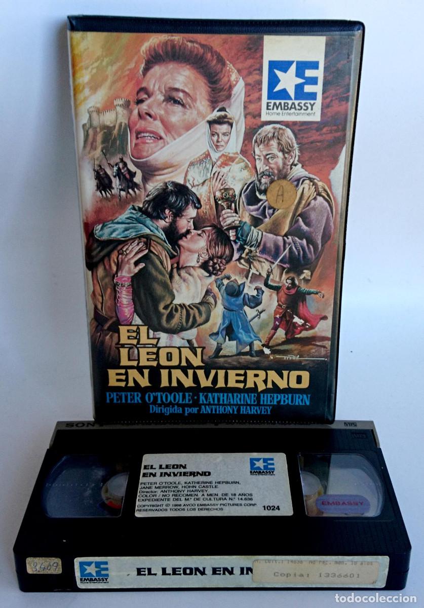 Cine: EL LEON EN INVIERNO DE PETER O'TOOLE Y KATHARINE HEPBURN EN VHS CAJA GRANDE