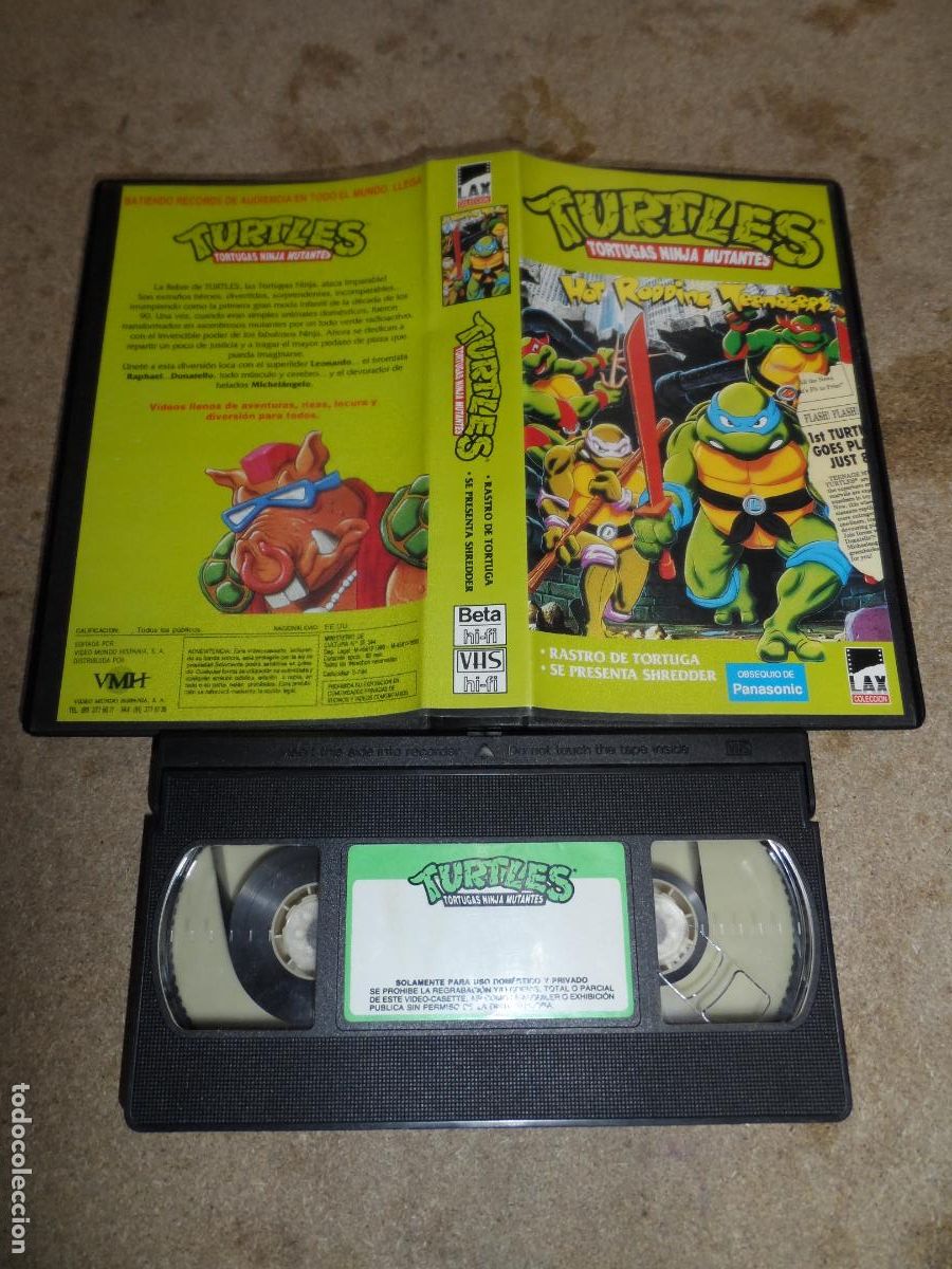 Cine: VHS - TORTUGAS NINJAS MUTANTES - RASTRO DE TORTUGA SE PRESENTA SHREDDER (ANIMACI&Oacute;N)