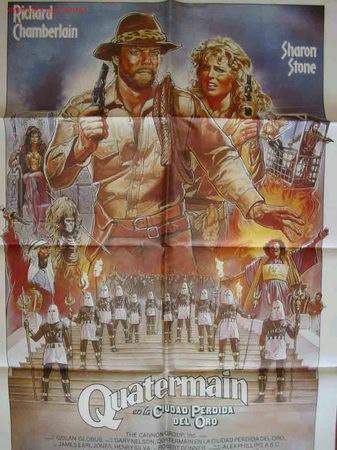 Cine: QUATERMAIN. Richard Chamberlain, Sharon Stone. Dir.: Gary Nelson