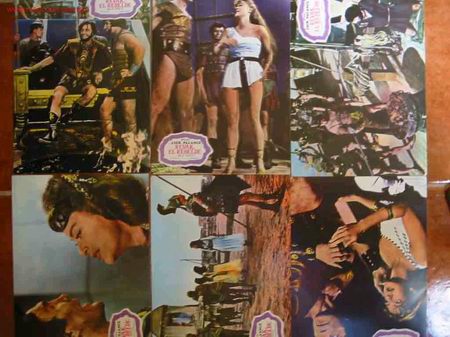Cine: Fotocromos color, juego de 6. REVAK, EL REBELDE. Jack Palance, Milly Vitae. Dir Rudolph Mate