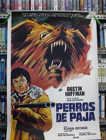 Cine: PERROS DE PAJA POSTER ORIGINAL - Foto 1