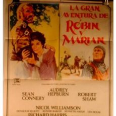 Cine: CARTEL LA GRAN AVENTURA DE ROBIN Y MARIAN CON SEAN CONNERY. Lote 13735910