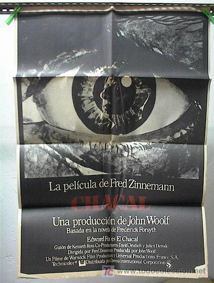 Cine: EN1891 CHACAL POSTER ORIGINAL - Foto 1
