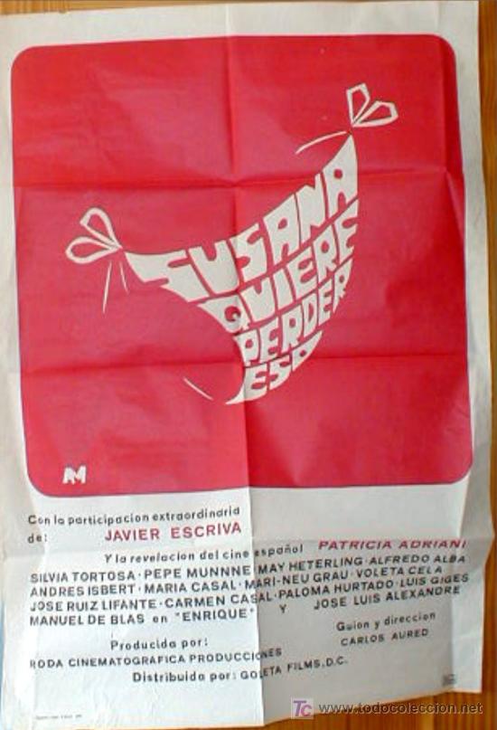 Cin&eacute;ma: CARTEL DE CINE...SUSANA QUIERE PERDER ESO.  1977.. ENVIO GRATIS&iexcl;&iexcl;&iexcl;