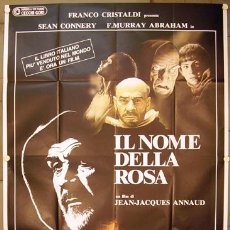 Cine: SE19D EL NOMBRE DE LA ROSA SEAN CONNERY POSTER ORIGINAL ITALIANO 140X200. Lote 4880078