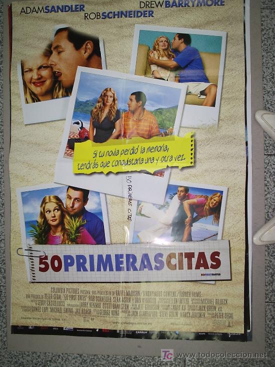 Cin&eacute;ma: 50 PRIMERAS CITAS - CARTEL DE CINE ORIGINAL / DREW BARRYMORE
