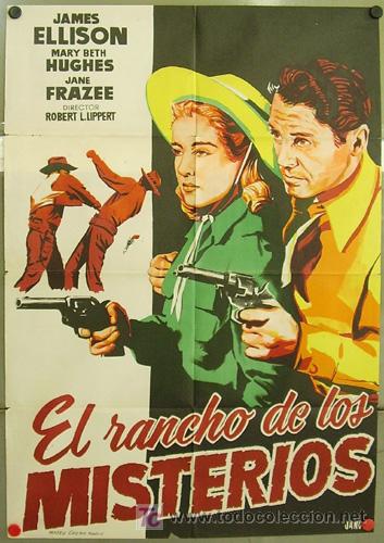 T02612 EL RANCHO DE LOS MISTERIOS JAMES ELLISON JANO POSTER ORIGINAL 70X100 ESTRENO LITOGRAFIA (Cine - Posters y Carteles - Westerns)