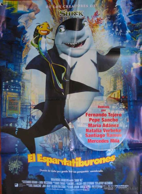 Cin&eacute;ma: EL ESPANTATIBURONES,  70x100. Direcci&oacute;n: Vicky Jenson, Bibo Bergeron, Rob Letterman