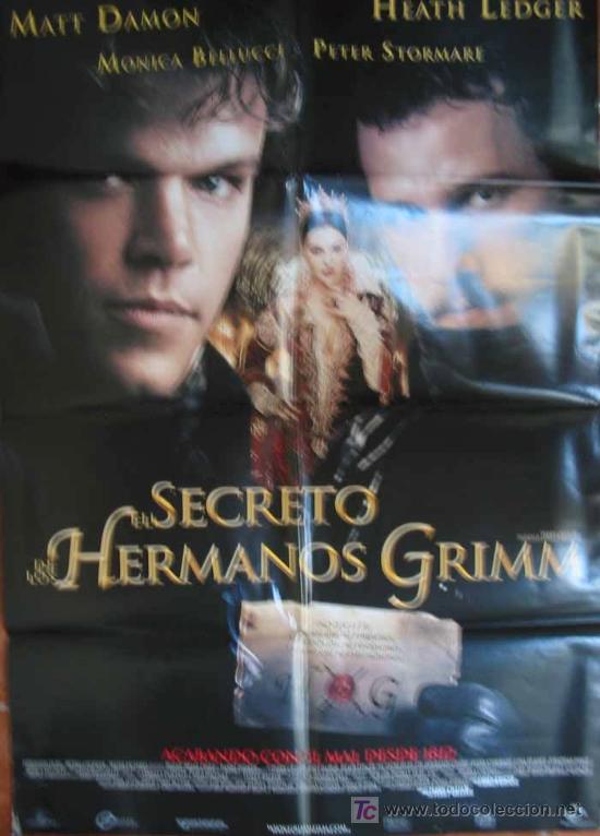 Cin&eacute;ma: EL SECRETO DE LOS HERMANOS GRIMM,  70x100. Matt Damon, Heath Ledger, Monica Bellucci. Dir Terry Gill
