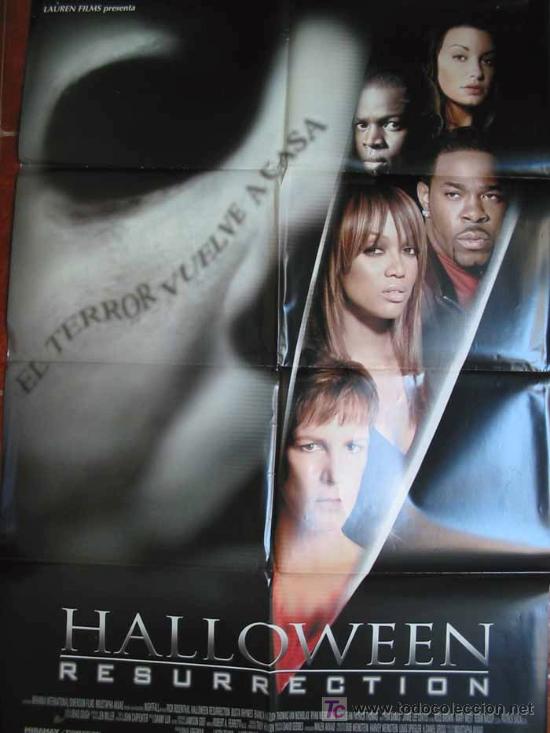 Cine: HALLOWEEN RESURRECTION,  70x100. Busta Rhymes, Bianca Kajlich, Thomas Ian Nicholas. Dir Rick Rosenth