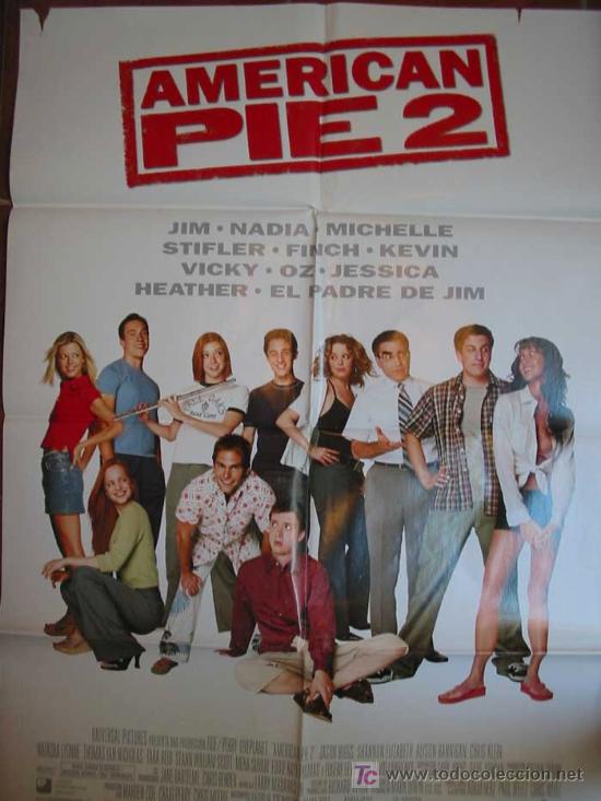 Cin&eacute;ma: AMERICAN PIE 2,  70x100 cm. Jason Biggs, Shannon Elizabet. Dir J.B.Rogers