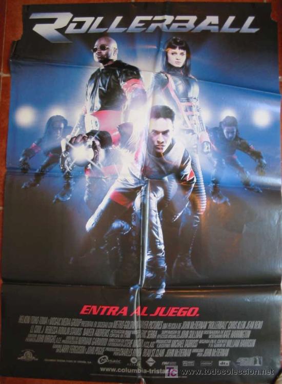 Cine: Poster: ROLLERBALL, 70x100cm . Chris Kein, Jean Reno. Dir John McTiernan