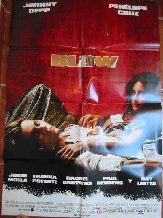 Cinema: Poster : BLOW,  70x100 cm . Johnny Depp, Penelope Cruz. Dir Ted Demme