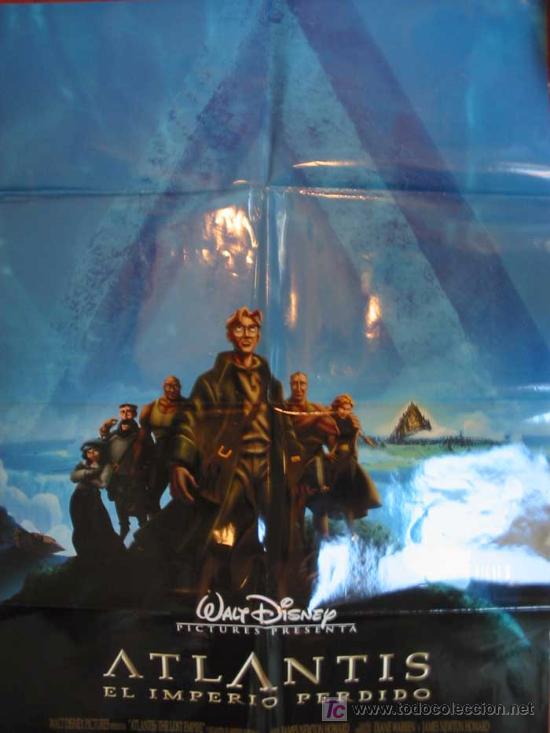 Cine: Poster Cine :  ATLANTIS EL IMPERIO PERDIDO - Original.  Dir Gary Trousdale, Kirk Wise.