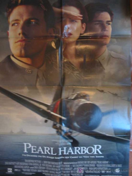 Cin&eacute;ma: Poster : PEARL HARBOR,  70x100 cm. Ben Affleck, Josh Hartnett, Kate Beckinsale. Dir Michael Bay