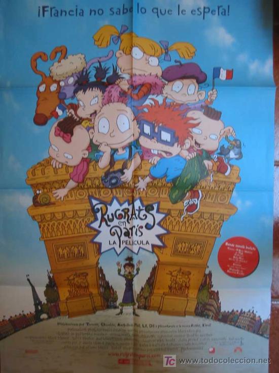 Cinema: Poster : RUGRATS EN PARIS LA PELICULA, 70x100 cm. Dir Stig Bergqvist, Paul Demeyer