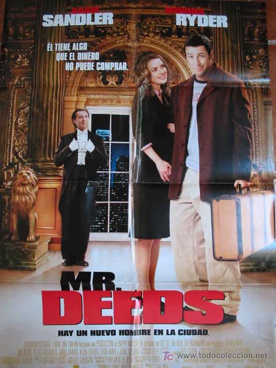 Cinema: MR. DEEDS. 70x100. Adam Sandler, Winona Ryder. Dir Steven Brill