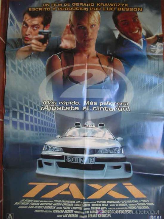 Kino: TAXI. 70x100. Samy Naceri, Frederic Diefenthal. Dir Gerard Krawczyk