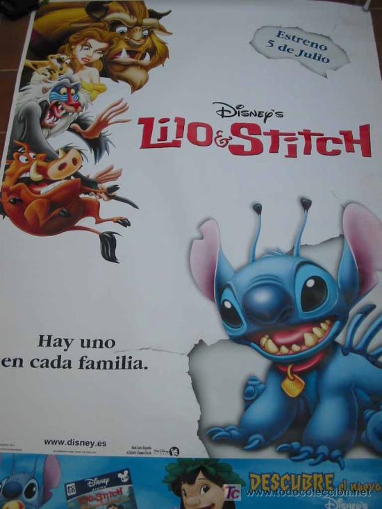 lilo & stitch.tamaño grande 190 x 120 cm. disne - Acquista Poster e  locandine di film infantili su todocoleccion