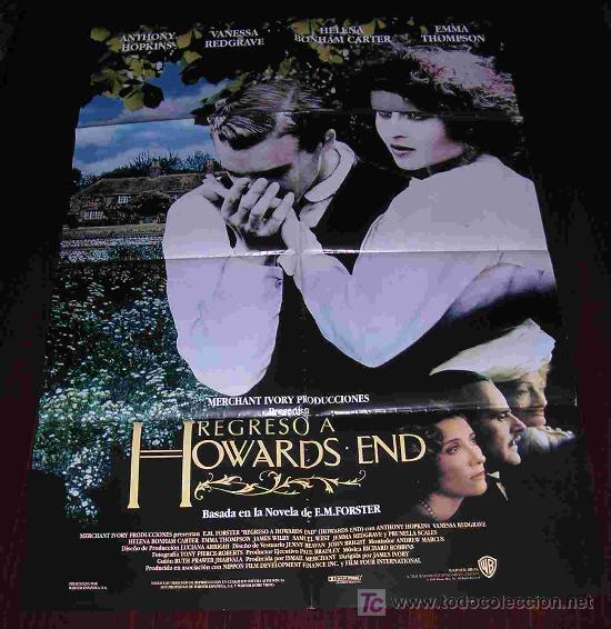 Cine: POSTER ORIGINAL 70x100 - REGRESO A HOWARDS END - ANTHONY HOPKINS Y EMMA THOMPSON