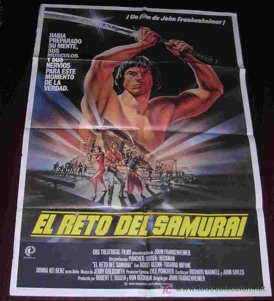 Cin&eacute;ma: POSTER ORIGINAL 70x100 - EL RETO DEL SAMURAI - TOSHIRO MIFUNE Y SCOTT GLENN