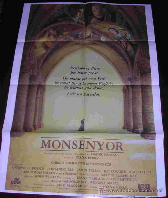 Cin&eacute;ma: POSTER ORIGINAL 70x100 aprox - MONSENYOR - CHRISTOPHER REEVE