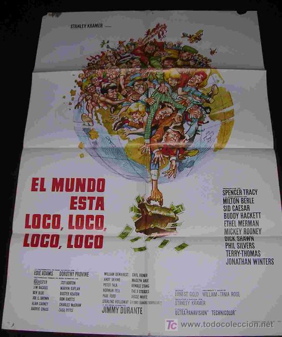 Cin&eacute;ma: POSTER ORIGINAL 70x100 aprox - EL MUNDO ESTA LOCO, LOCO, LOCO, LOCO - SPENCER TRACY y MICKEY ROONEY