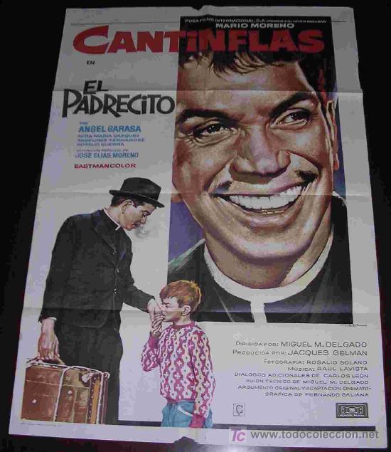 Cinema: POSTER ORIGINAL 70x100 aprox - EL PADRECITO - MARIO MORENO CANTINFLAS
